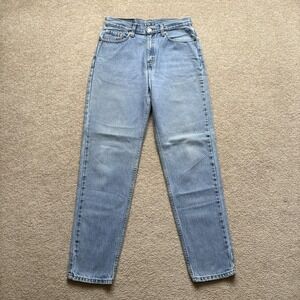 Vtg Levis 512 Jeans Sz 8 29x29.5 Blue Slim Fit Tapered Leg High Rise Denim 90s
